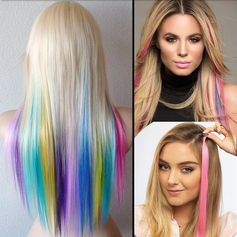 Clip-In One Piece For Ombre Hair Extensions Pure Color Straight Long Synthetic Hair Fake Hair Pieces Clip In 2 Tone Hair
Clip-In One Piece For Ombre Hair Extensions Pure Color Straight Long Synthetic Hair Fake Hair Pieces Clip In 2 Tone Hair