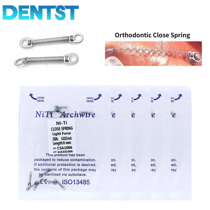 10pcs/Bag Dental Orthodontic Tooth Torque Spring Single Anterior Teeth Dentist Niti Open Close Coil Springs Materials
10pcs/Bag Dental Orthodontic Tooth Torque Spring Single Anterior Teeth Dentist Niti Open Close Coil Springs Materials