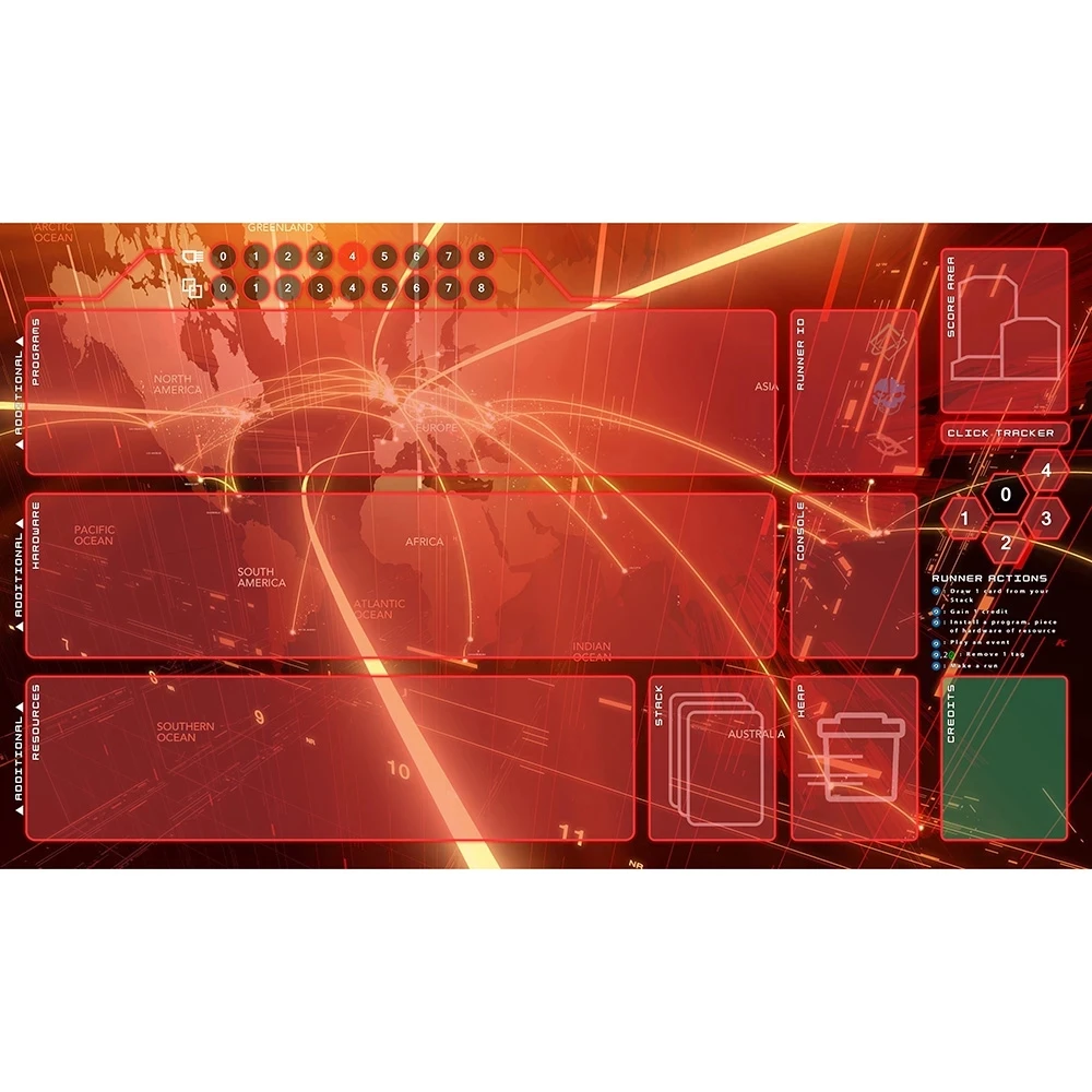 Игровой коврик Corp & Runner развивающий для настольных игр игровой карточных YGO MTG/TCG