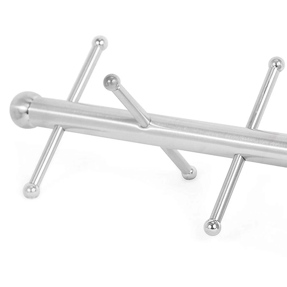 Newly 6 Hooks Freestanding Stainless Steel Hanging Mug Cup Holder Silver Hanging Mug Holder HG996
Newly 6 Hooks Freestanding Stainless Steel Hanging Mug Cup Holder Silver Hanging Mug Holder HG996