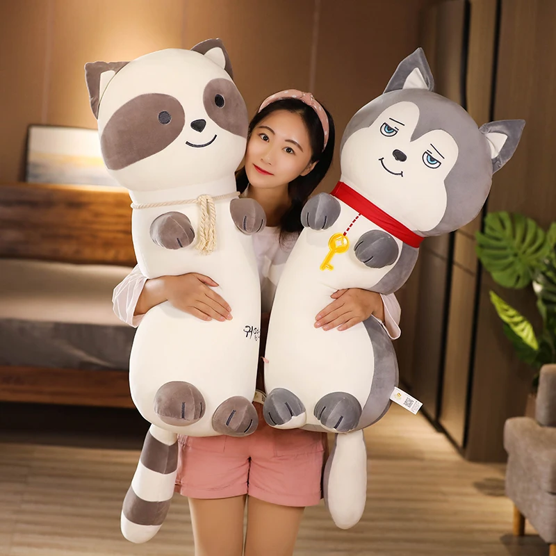 Hot 70CM-110CM Cartoon Husky Dog Plush Long Sleep Pillows Stuffed Animal Raccoon Toys Soft Cushion Doll Kawaii Kids Nice Gifts
Hot 70CM-110CM Cartoon Husky Dog Plush Long Sleep Pillows Stuffed Animal Raccoon Toys Soft Cushion Doll Kawaii Kids Nice Gifts