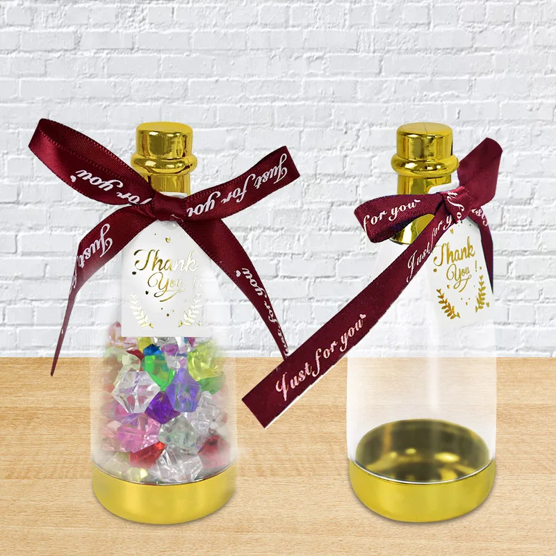 5PCS Thank You Plastic Champagne Bottle Candy Boxes Wedding Favors Fillable Favors Birthday Party Chocolate Storage Table Decors
5PCS Thank You Plastic Champagne Bottle Candy Boxes Wedding Favors Fillable Favors Birthday Party Chocolate Storage Table Decors