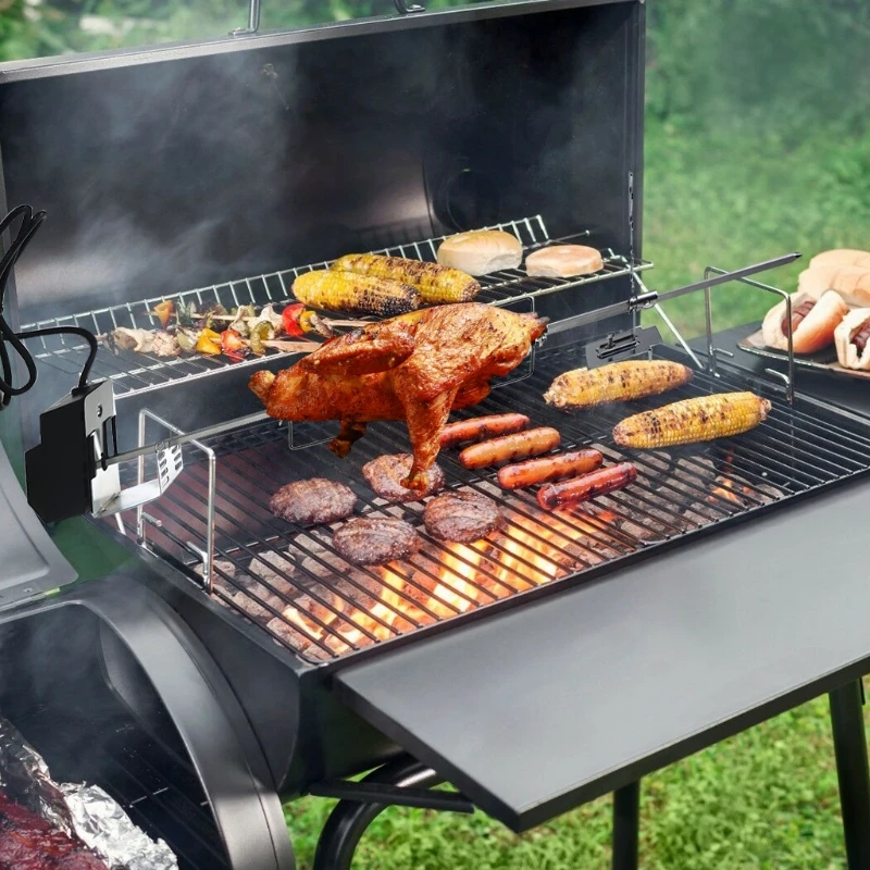 Universal Automatic Grill Rotisserie Kit with 4W Electric Motor BBQ Bracket Roaster Spit Rod Meat Fork Complete Holders Fixing
Universal Automatic Grill Rotisserie Kit with 4W Electric Motor BBQ Bracket Roaster Spit Rod Meat Fork Complete Holders Fixing