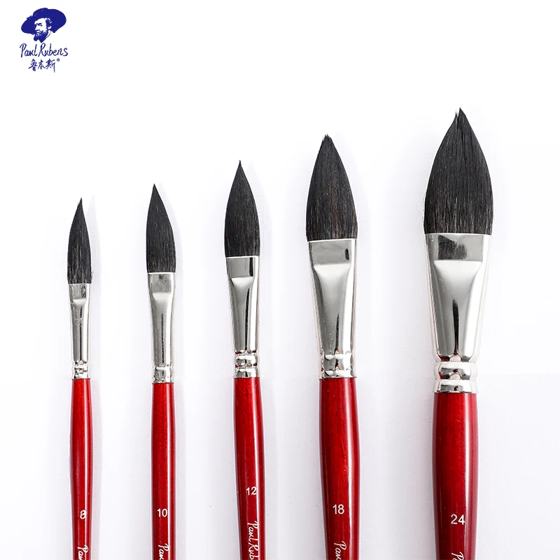 Official Pual Rubens Wine Red Watercolor Brush Handle with Baking Finish Cat Tongue shape Watercolor Brush for Artist
Official Pual Rubens Wine Red Watercolor Brush Handle with Baking Finish Cat Tongue shape Watercolor Brush for Artist