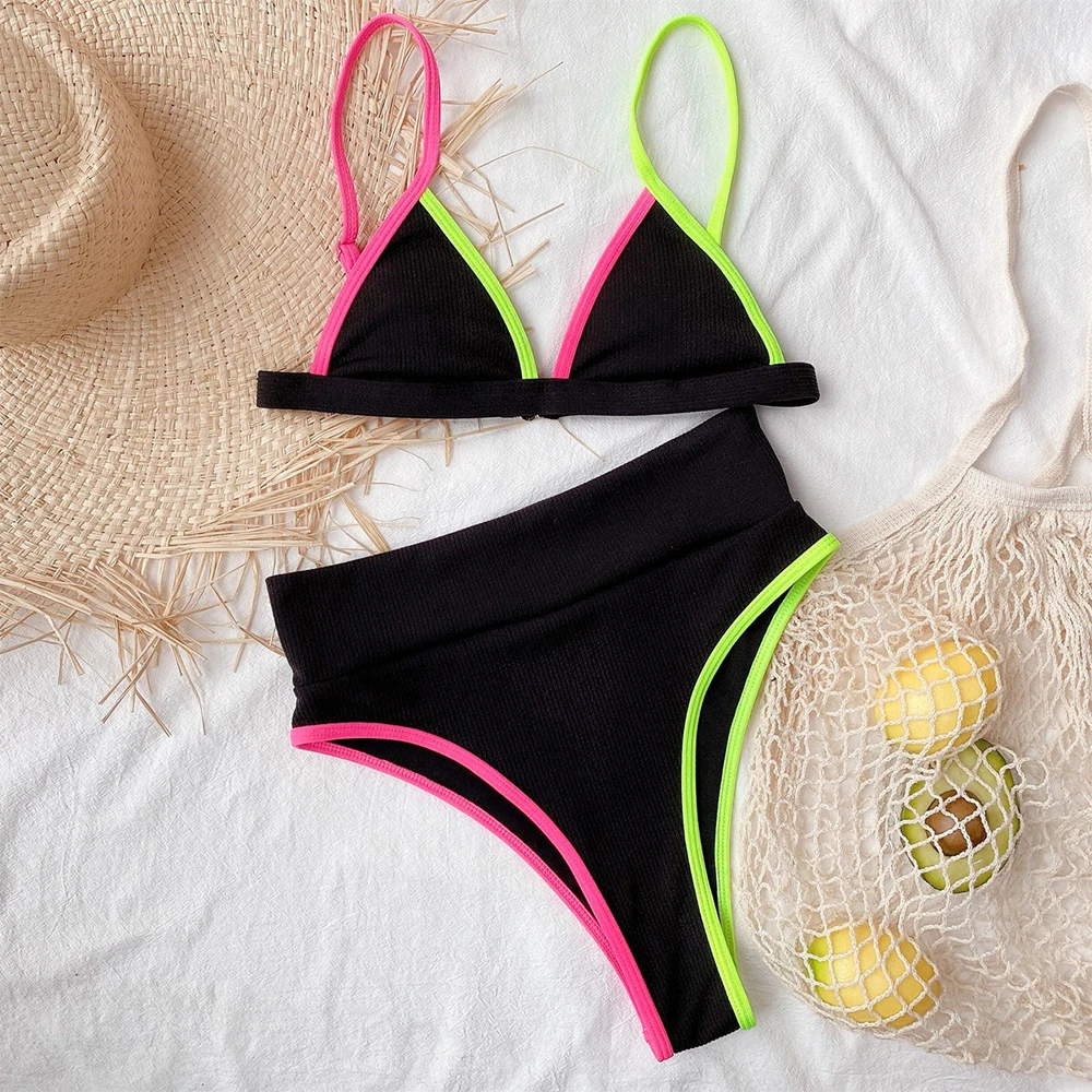 2021 New High Waist Bikini Women V-Neck Swimwear Push Up Swimsuit Female Patchwork Bathing Suits Summer Beach Wear Swimming Suit
2021 New High Waist Bikini Women V-Neck Swimwear Push Up Swimsuit Female Patchwork Bathing Suits Summer Beach Wear Swimming Suit