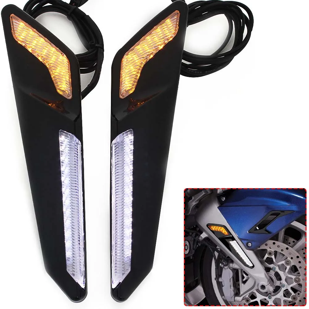 Motorcycle LED Front Fork Mounted NAV Lights For Honda Goldwing GL1800 Tour 2018-UP Auxiliary Decorative Light Black Part
Motorcycle LED Front Fork Mounted NAV Lights For Honda Goldwing GL1800 Tour 2018-UP Auxiliary Decorative Light Black Part