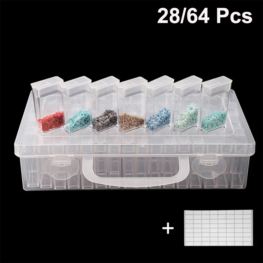28/64/Pcs Grid Storage Organizer 5D Diamond Painting Tools Accessories Beads Container Kits Storage Lattice Small Particle Box
28/64/Pcs Grid Storage Organizer 5D Diamond Painting Tools Accessories Beads Container Kits Storage Lattice Small Particle Box