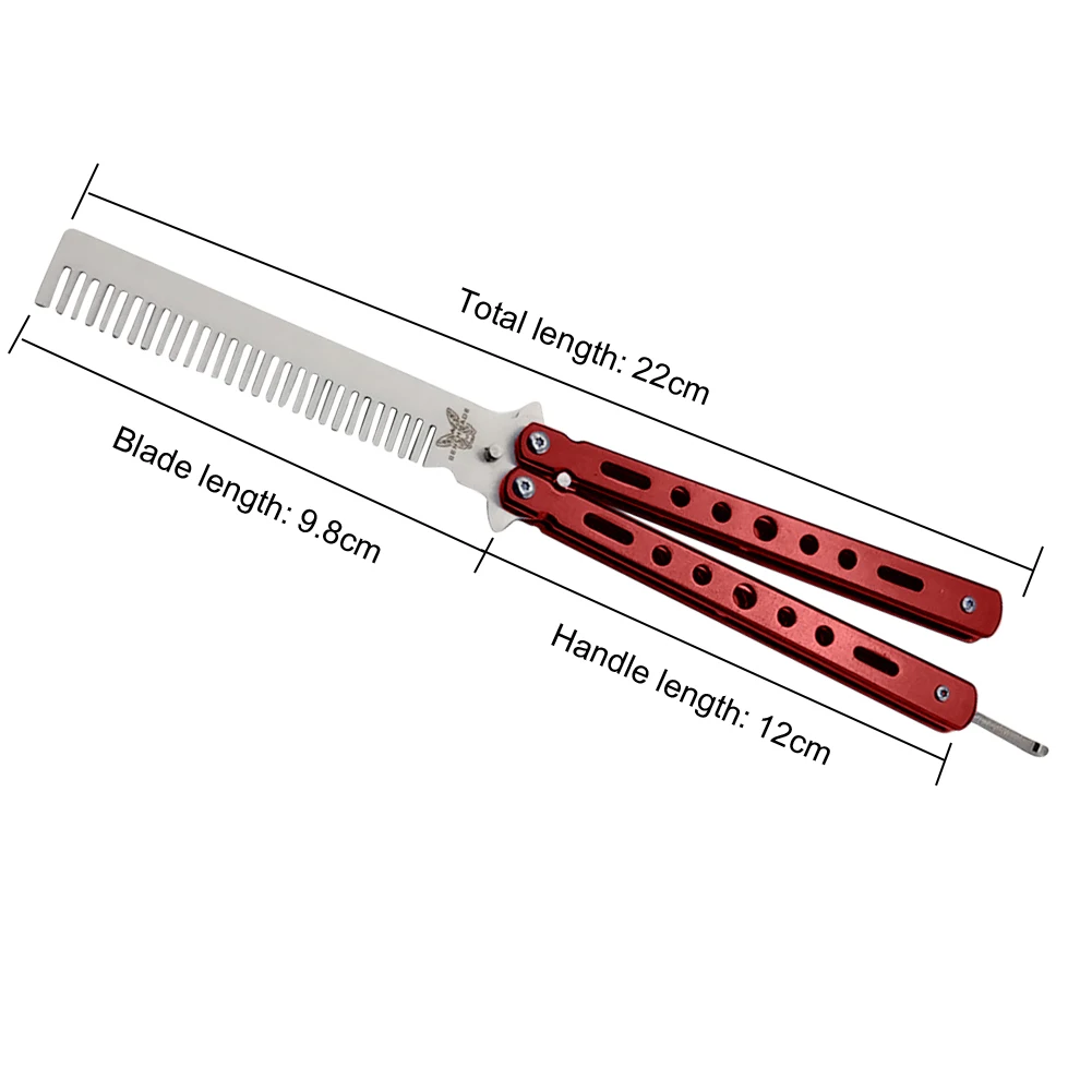 HOT Sale 1pc Foldable Comb Stainless Steel Practice Training Butterfly Knife Comb Beard & Moustache Brushes Hairdressing Tool
HOT Sale 1pc Foldable Comb Stainless Steel Practice Training Butterfly Knife Comb Beard & Moustache Brushes Hairdressing Tool