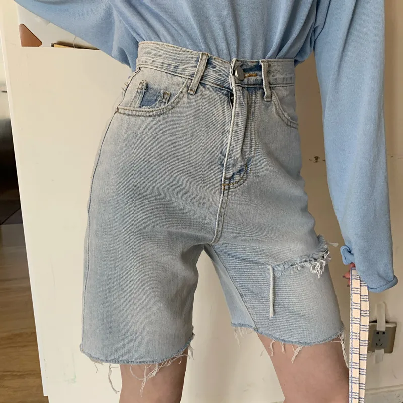Jean Shorts Women Summer Korean Version Vintage High-Waisted Shorts Loose Fashion Casual Ripped Denim Shorts
Jean Shorts Women Summer Korean Version Vintage High-Waisted Shorts Loose Fashion Casual Ripped Denim Shorts