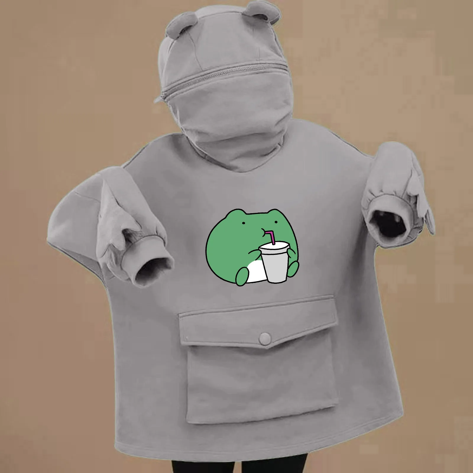 Кавайные лягушки толстовки для женщин подростков девочек милый дизайн молния рот пуловер с капюшоном топы Kpop Harajuku уличная одежда A40
Кавайные лягушки толстовки для женщин подростков девочек милый дизайн молния рот пуловер с капюшоном топы Kpop Harajuku уличная одежда A40