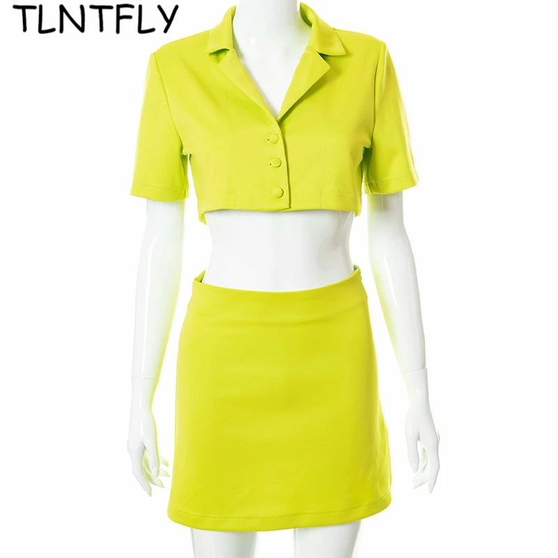 Two Piece Set Skirt And Top Woman 2021 Summer Cardigan Short-Sleeved Miniskirt Sexy Navel Lapel Holiday Beach Suit Streetwear
Two Piece Set Skirt And Top Woman 2021 Summer Cardigan Short-Sleeved Miniskirt Sexy Navel Lapel Holiday Beach Suit Streetwear