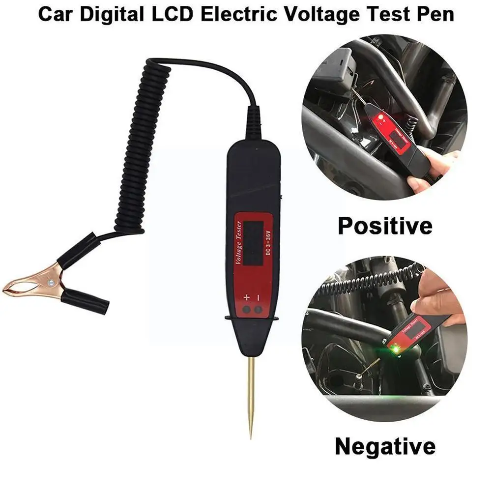 Universal 5-36v Black Lcd Digital Circuit Tester Voltage Car Circuit Automotive Power Probe Tool Scanner Meter Diagnostic P K8K5
Universal 5-36v Black Lcd Digital Circuit Tester Voltage Car Circuit Automotive Power Probe Tool Scanner Meter Diagnostic P K8K5