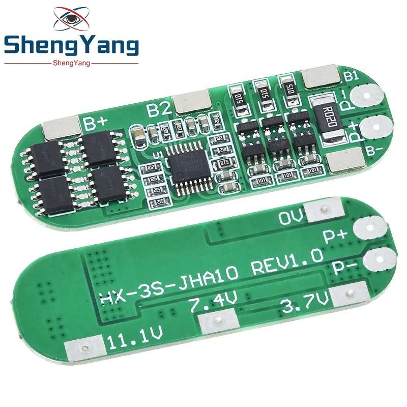 1PCS 3S 10A 12V Lithium Battery Charger Protection Board Module for 3pcs 18650 Li-ion Cell Charging BMS 11.1V 12.6V NEW | Электронные