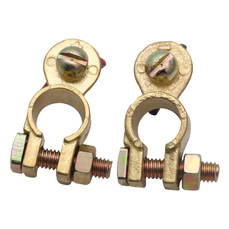 2 x Copper Universal Positive&Nagative Car Battery Terminal Clamp Clip Connector 
2 x Copper Universal Positive&Nagative Car Battery Terminal Clamp Clip Connector