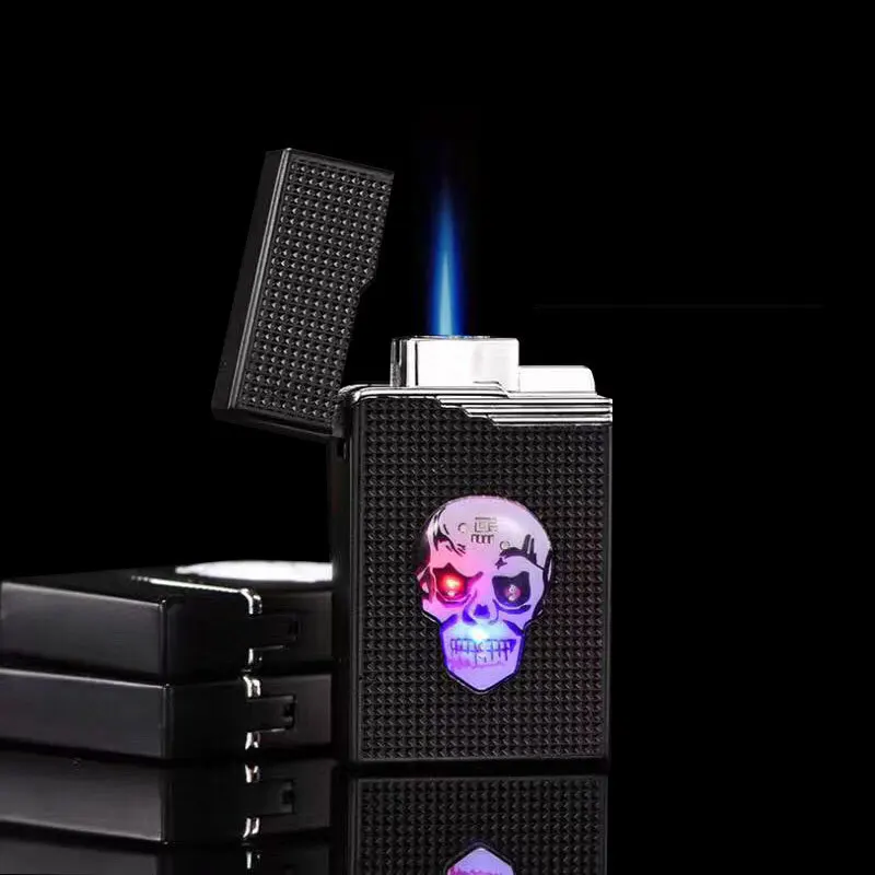 Butane Windproof Lighter Metal Creative LED Luminous Pattern Blue Flame Lighter Cigarette Accessories Men Gift
Butane Windproof Lighter Metal Creative LED Luminous Pattern Blue Flame Lighter Cigarette Accessories Men Gift