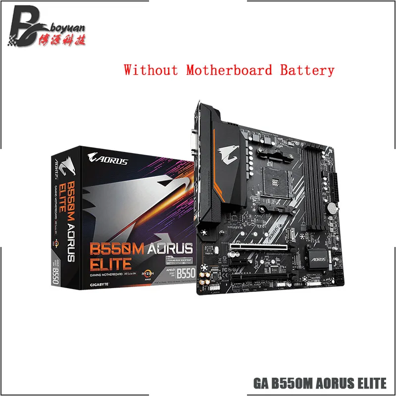 GA B550M AORUS ELITE (rev. 1 0) Micro ATX AMD B550 DDR4 4000(OC) МГц M.2 USB3.2 Новый 128G двухканальный разъем AM4