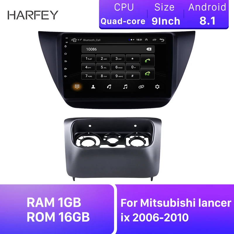 Автомагнитола Harfey Android 8 1 Navi 9 "HD 2Din стерео GPS головное устройство для Mitsubishi lancer ix