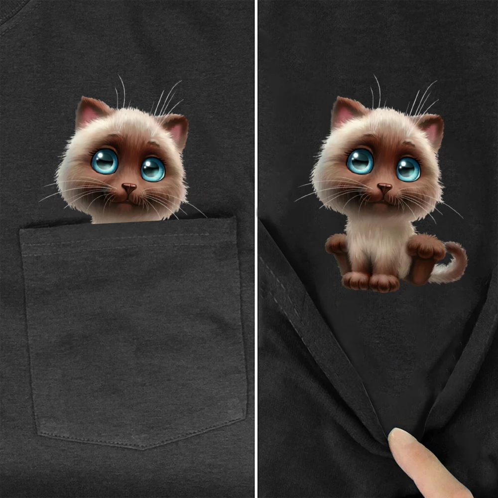 CLOOCL Funny 100% Cotton T-Shirt Fashion Brand Pocket Cute Cat T-shirt 3D Men Women Casual Style T-Shirt Sweatshirt Black Tees
CLOOCL Funny 100% Cotton T-Shirt Fashion Brand Pocket Cute Cat T-shirt 3D Men Women Casual Style T-Shirt Sweatshirt Black Tees