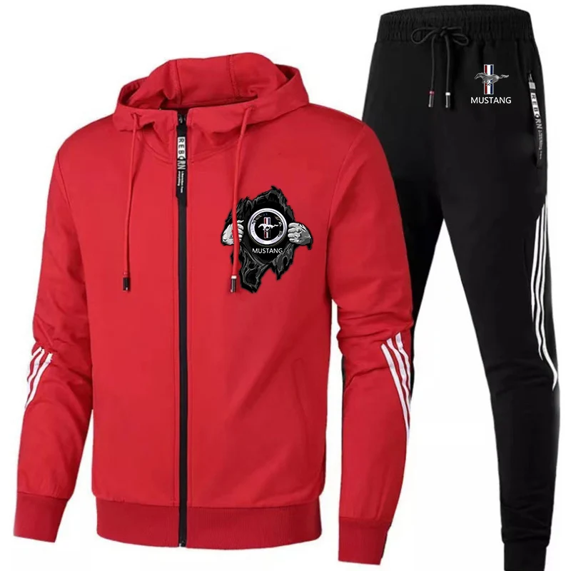 2021 Mustang Print Spring Autumn Mens Hoodies Sweatpants Man's Comfortable Cotton Trousers Sport Suit Set clothes E
2021 Mustang Print Spring Autumn Mens Hoodies Sweatpants Man's Comfortable Cotton Trousers Sport Suit Set clothes E