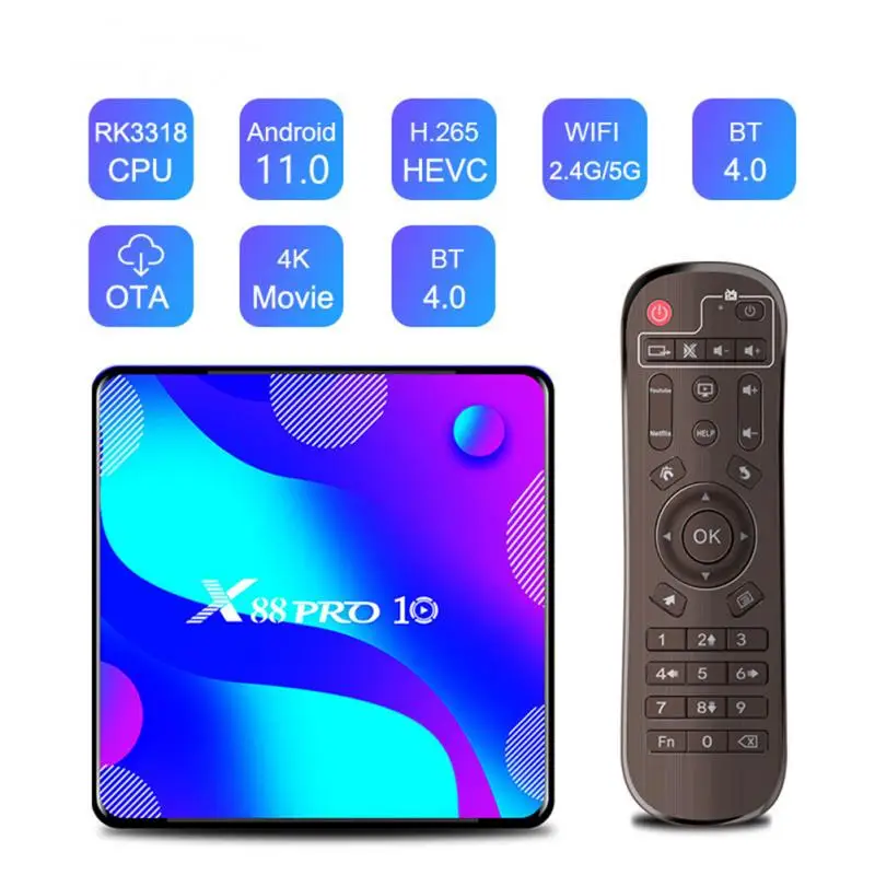 X88 PRO 10 Android 11 Smart TV Box X88 PRO 10 4K Media Player Dual Wifi Set Top Box Youtube Fast Speed Set Top TV BOX Assistant
X88 PRO 10 Android 11 Smart TV Box X88 PRO 10 4K Media Player Dual Wifi Set Top Box Youtube Fast Speed Set Top TV BOX Assistant