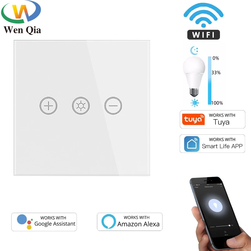 Wifi Tuya Smart Light Dimmer Switch EU Standard 110V 240V Wall Touch Switch Timer Voice Remote Control with Alexa Google Home
Wifi Tuya Smart Light Dimmer Switch EU Standard 110V 240V Wall Touch Switch Timer Voice Remote Control with Alexa Google Home