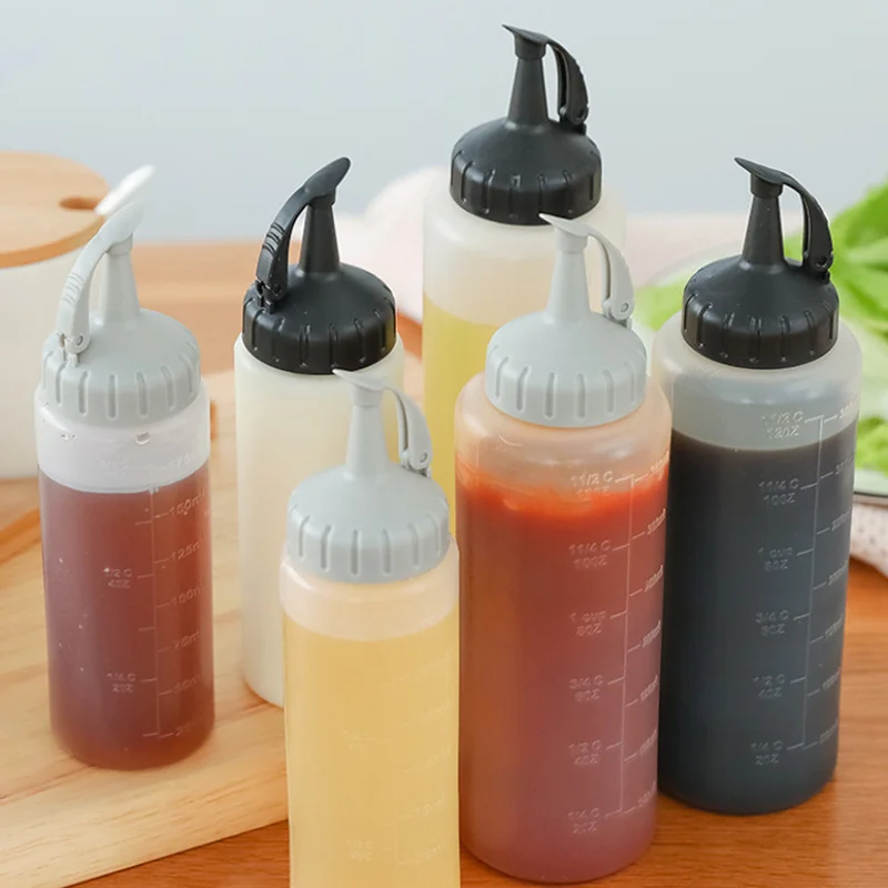 1Pc 175/350ML Squeeze Condiment Bottles With On Cap Lids Salad Mustard Hot Sauces Olive Oil Ketchup Kitchen Condiments Dispenser
1Pc 175/350ML Squeeze Condiment Bottles With On Cap Lids Salad Mustard Hot Sauces Olive Oil Ketchup Kitchen Condiments Dispenser