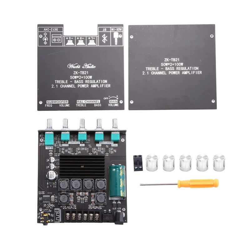 ZK-TB21 TPA3116D2 Bluetooth 5.0 Subwoofer Amplifier Board 50WX2+100W 2.1 Channel Power Audio Stereo Amplifier Board
ZK-TB21 TPA3116D2 Bluetooth 5.0 Subwoofer Amplifier Board 50WX2+100W 2.1 Channel Power Audio Stereo Amplifier Board
