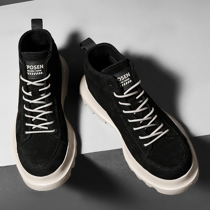 Men's plus velvet plus cotton boots autumn and winter new casual men's shoes to keep warm trend cotton shoes England high to hel
Men's plus velvet plus cotton boots autumn and winter new casual men's shoes to keep warm trend cotton shoes England high to hel