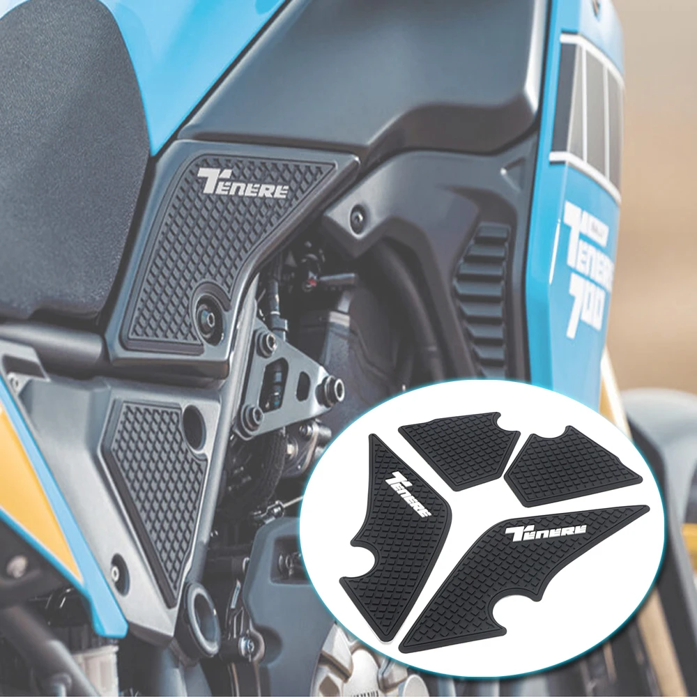 

2019 2020 мотоциклетные Нескользящие боковые наклейки на топливный бак, водонепроницаемая прокладка, резиновая наклейка для YAMAHA Tenere 700 T700 XTZ 700