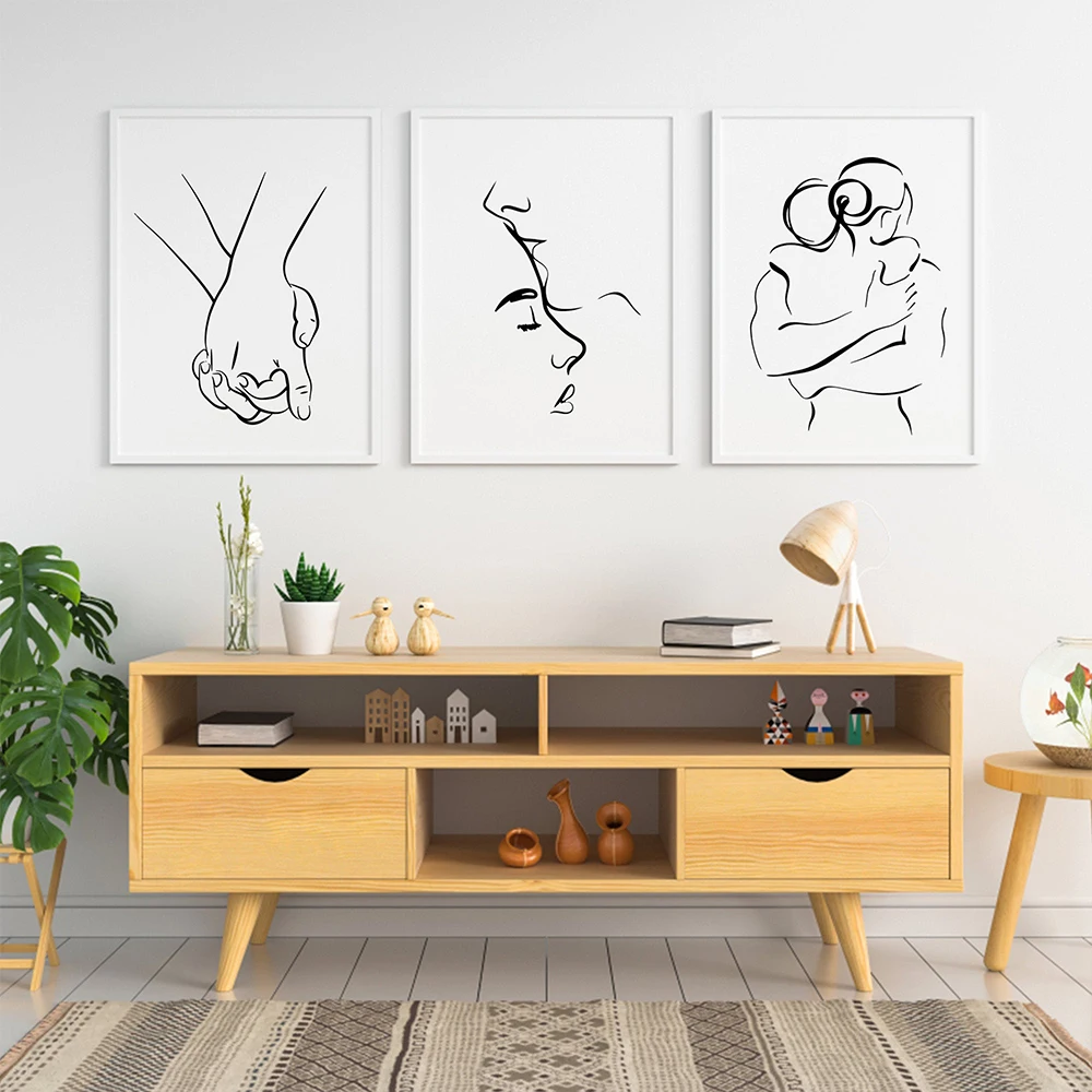 Couple Hold hands And Kiss Poster Romantic Valentine's Gift Canvas Painting Minimalist Art Print Wall Picture Living Room Decor
Couple Hold hands And Kiss Poster Romantic Valentine's Gift Canvas Painting Minimalist Art Print Wall Picture Living Room Decor