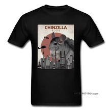 1988 Men T-shirt Chinzilla Giant Chinchilla Monster Tshirt Destroy The World Rat Black T Shirts Awesome Birthday Gift Clothes XS
