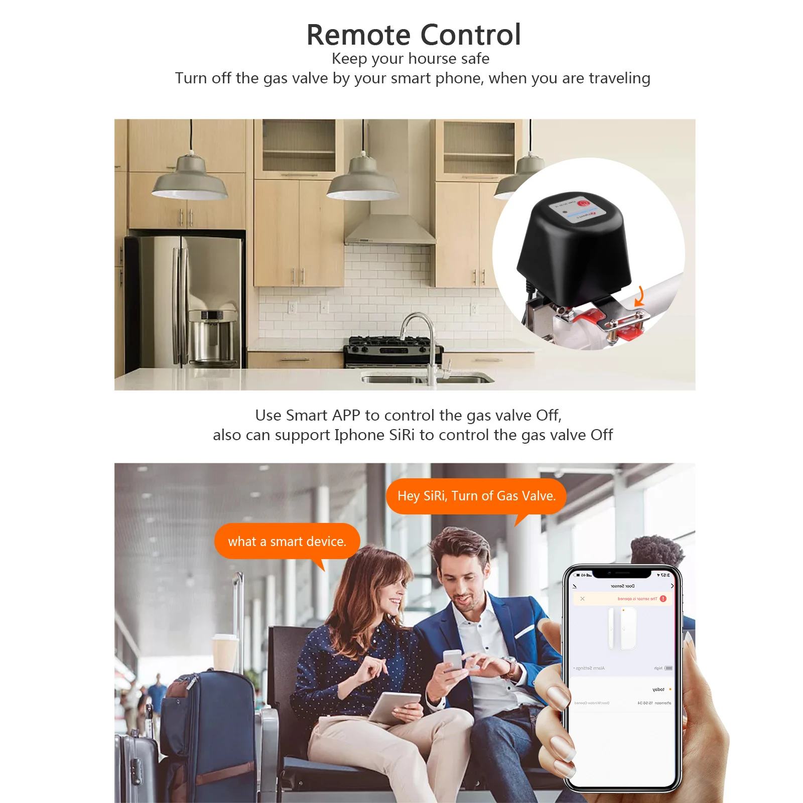 Умный клапан для воды/газа eWelink Zigbee автоматическое управление совместим с Alexa Google