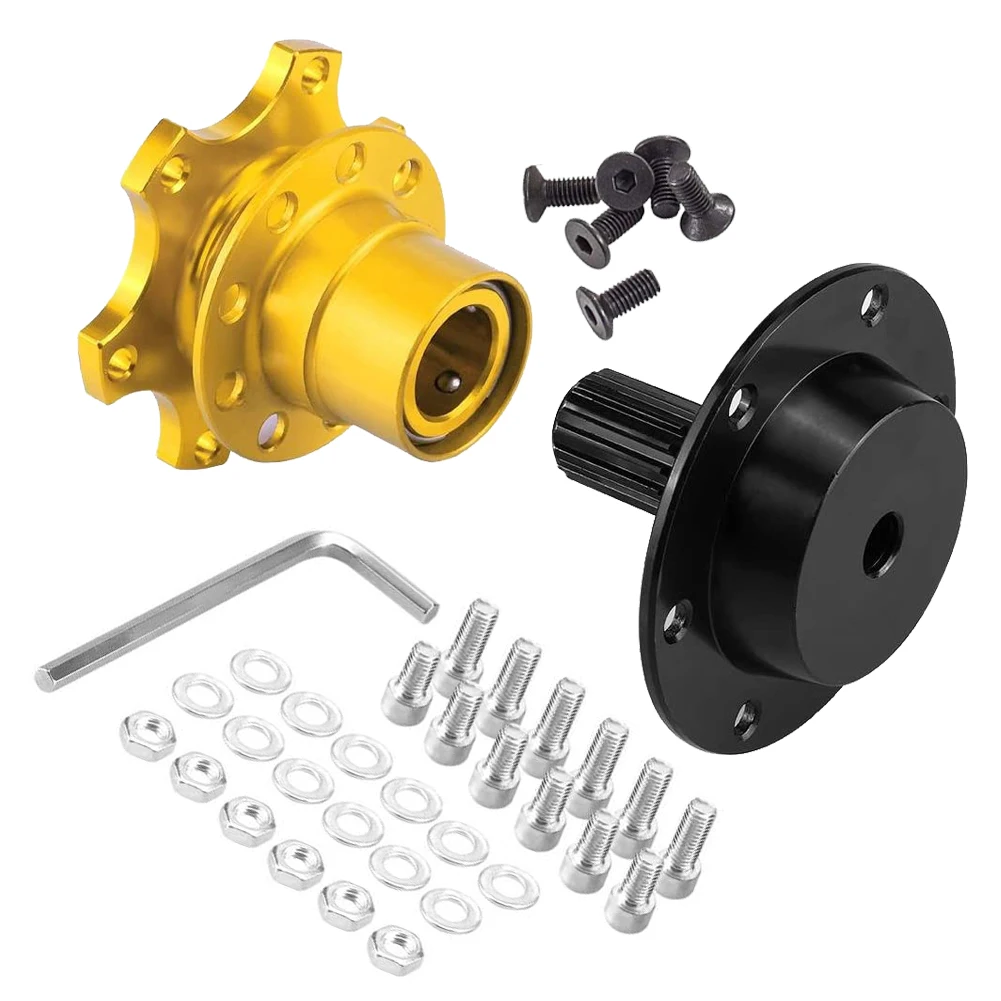 Golden Universal Car Steering Wheel Hub Adapter Quick Release Racing Adapter Snap Off Boss Kit
Golden Universal Car Steering Wheel Hub Adapter Quick Release Racing Adapter Snap Off Boss Kit