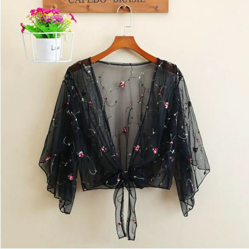 Women Beach Cover Up summer Long Sleeve Bathing Suit Floral see-through Tops Cardigan Thin Coat Casual Party Outwear Blouse
Women Beach Cover Up summer Long Sleeve Bathing Suit Floral see-through Tops Cardigan Thin Coat Casual Party Outwear Blouse