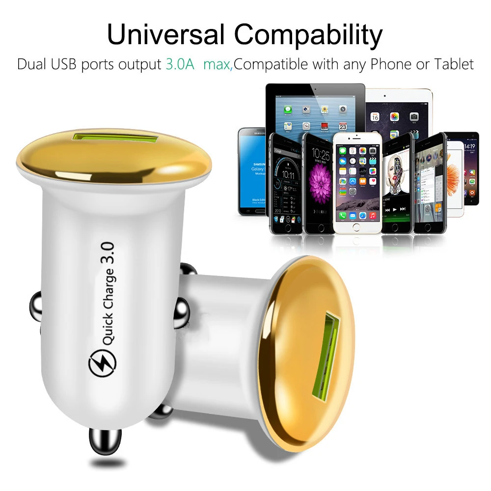 Mini 18W Quick Charge 3.0 Car Charger QC3.0 Adapter Car-Charger Fast Charging For iPhone 12 Huawei Mate 30 Tablet Phone Charger
Mini 18W Quick Charge 3.0 Car Charger QC3.0 Adapter Car-Charger Fast Charging For iPhone 12 Huawei Mate 30 Tablet Phone Charger