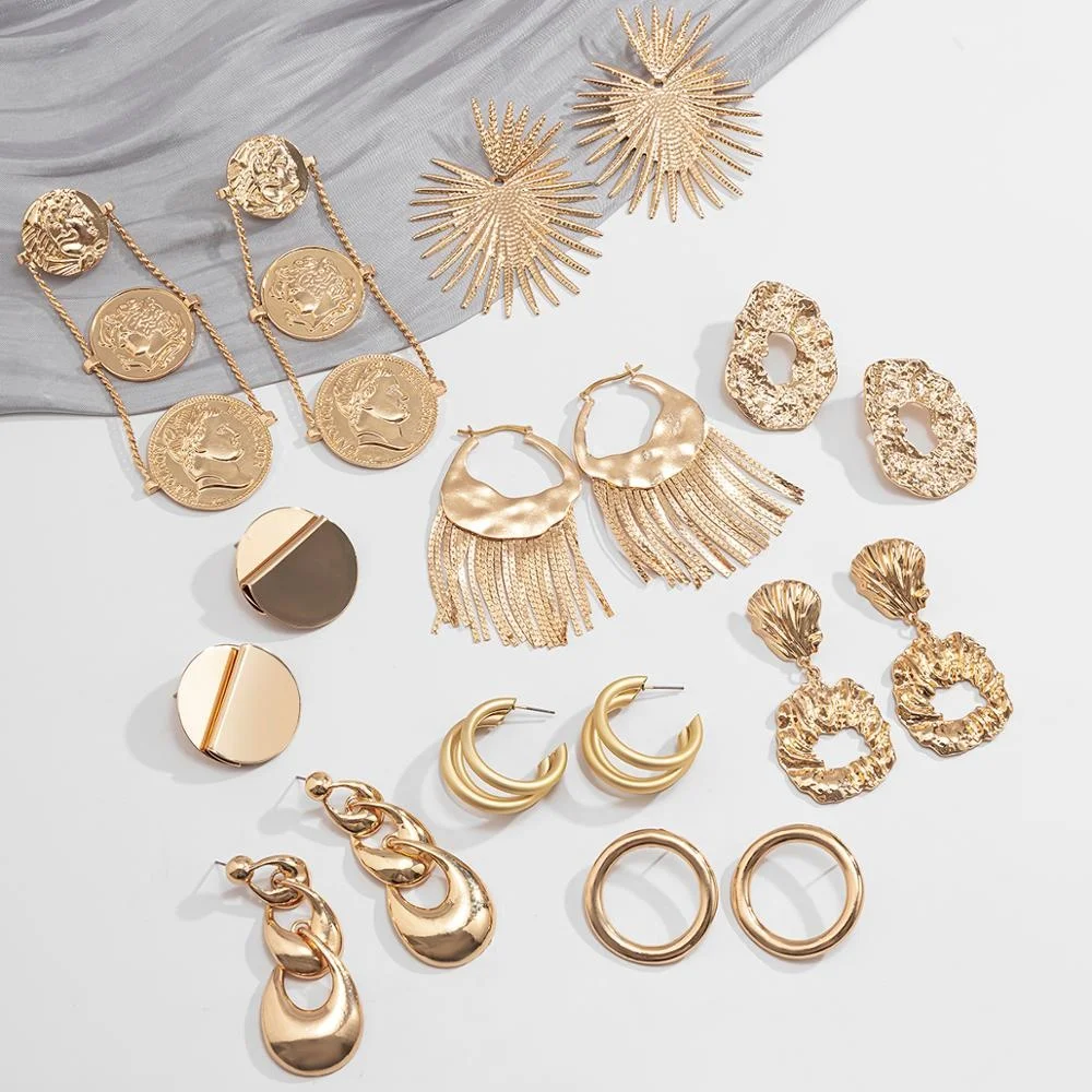 SHIXIN Exaggerated Big Coin Irregular Drop Earrings for Women Large Vintage Earrings Statement Fashion Earring 2020 Jewelry Gift
SHIXIN Exaggerated Big Coin Irregular Drop Earrings for Women Large Vintage Earrings Statement Fashion Earring 2020 Jewelry Gift