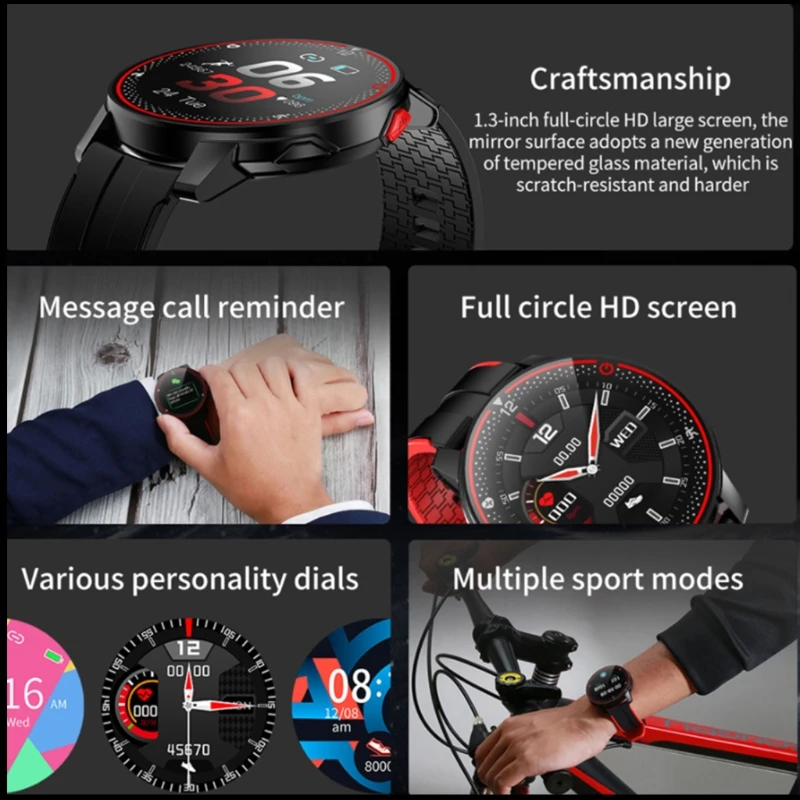R18 Smart Watch IP68 Waterproof Sport Fitness Tracker Heart Rate Monitor Men Red
R18 Smart Watch IP68 Waterproof Sport Fitness Tracker Heart Rate Monitor Men Red
