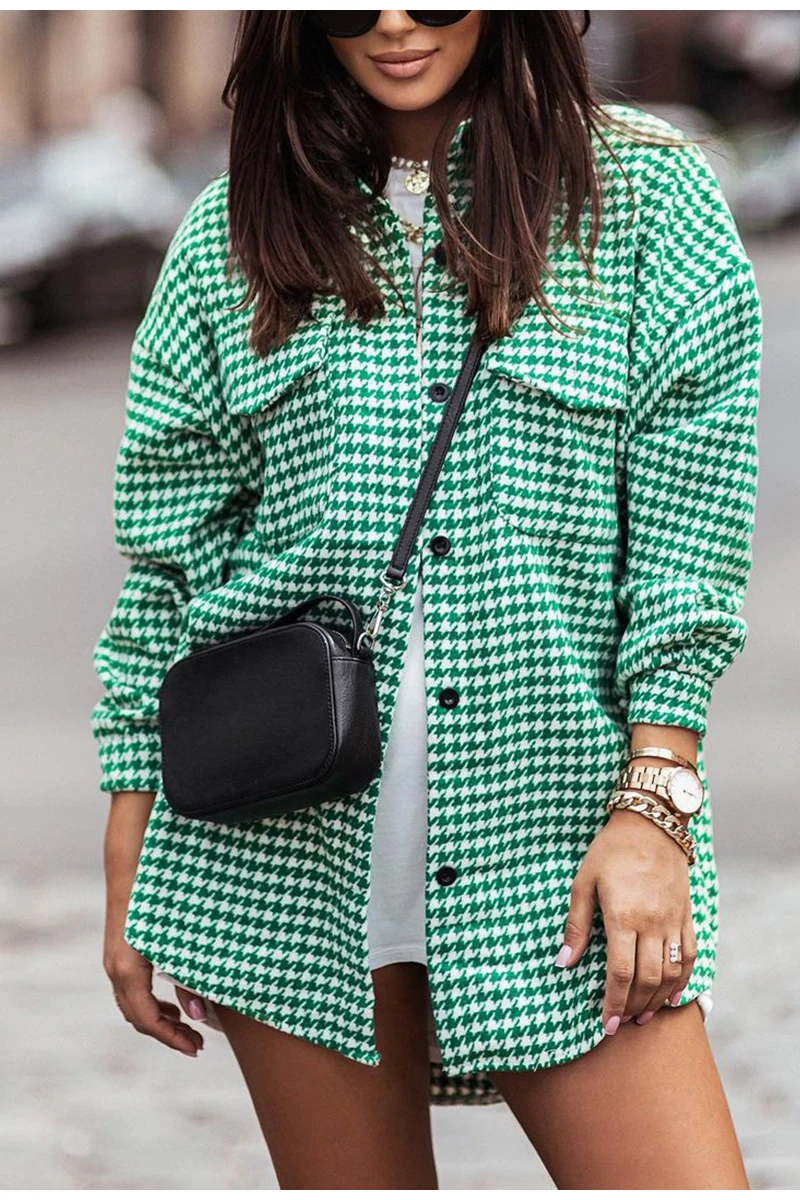 Autumn Gingham Square Office Ladies Shirts Lapel Collar Pocket Women Loose Shirts Full Regular Sleeves Female Shirts
Autumn Gingham Square Office Ladies Shirts Lapel Collar Pocket Women Loose Shirts Full Regular Sleeves Female Shirts
