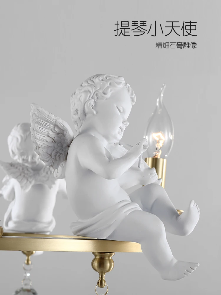 Nordic minimalist creative personality design post-modern angel modeling art crystal chandelier
Nordic minimalist creative personality design post-modern angel modeling art crystal chandelier
