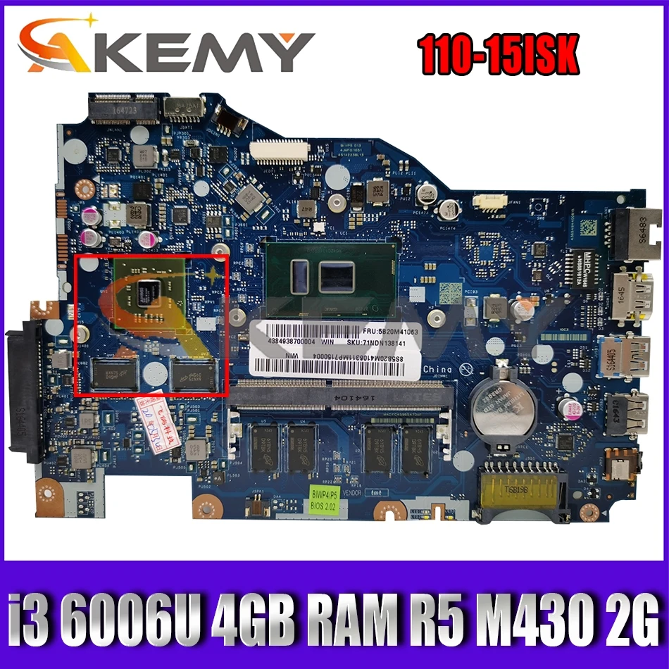 Для Lenovo 110-15ISK ноутбук материнская плата BIWP4 / P5 LA-D562P Процессор i3 6006U 4 Гб ОЗУ, графический процессор R5 M430 2G 100% тест для работы; Бесплатная достав...
Для Lenovo 110-15ISK ноутбук материнская плата BIWP4 / P5 LA-D562P Процессор i3 6006U 4 Гб ОЗУ, графический процессор R5 M430 2G 100% тест для работы; Бесплатная достав...
