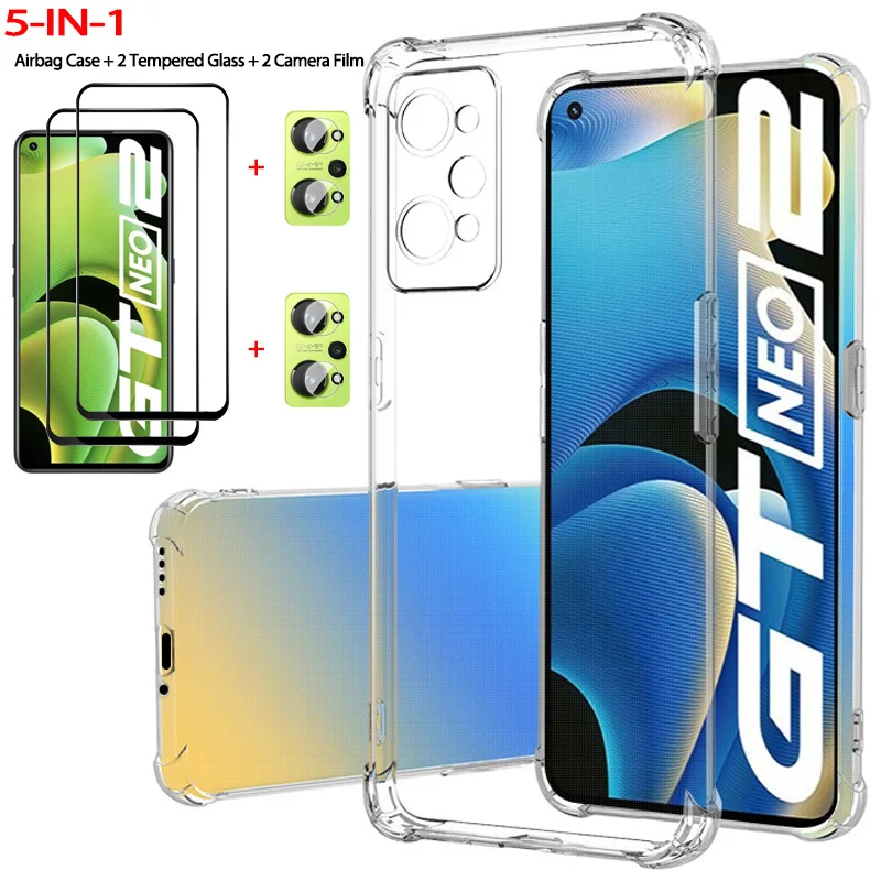 5-in-1, tempered glass + case for realme gt neo2 2t 5g shockproof silicone phone cases realme gt 5g oppo realmi gt neo 2 cover
5-in-1, tempered glass + case for realme gt neo2 2t 5g shockproof silicone phone cases realme gt 5g oppo realmi gt neo 2 cover
