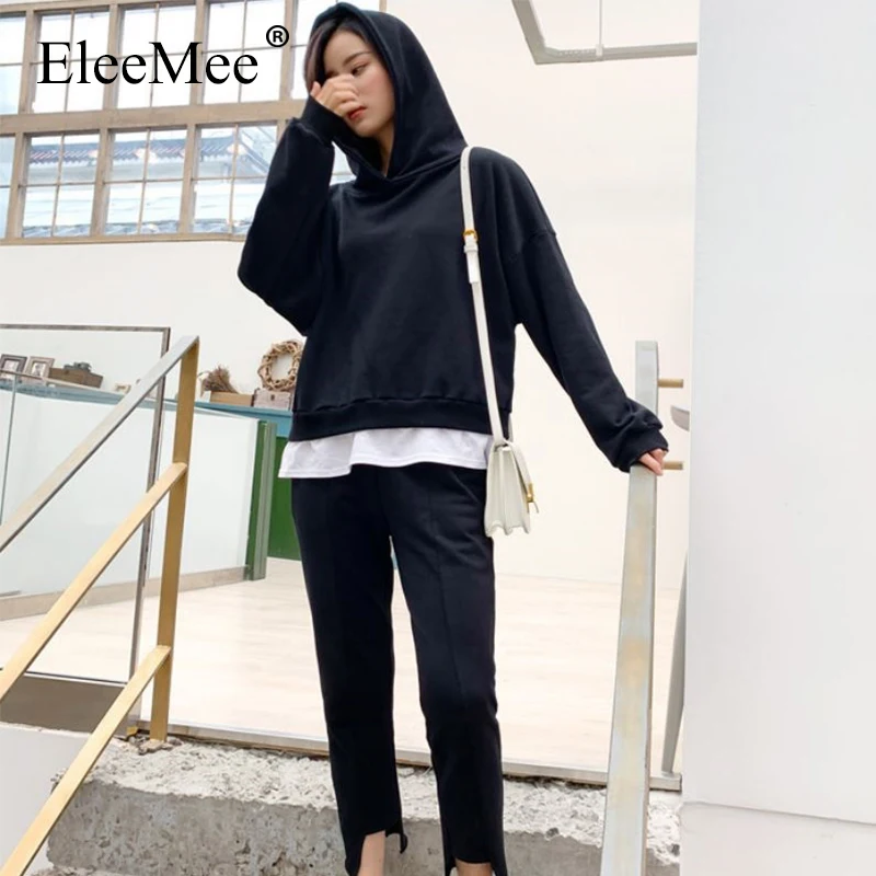 Женский комплект с капюшоном EleeMee, Свободный Повседневный Комплект из двух предметов, свитер с капюшоном и штаны до щиколотки в Корейском ст...
Женский комплект с капюшоном EleeMee, Свободный Повседневный Комплект из двух предметов, свитер с капюшоном и штаны до щиколотки в Корейском ст...
