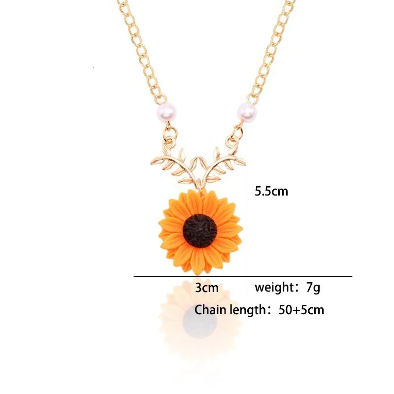 Delicate Sunflower Pendant Necklace For Women Girls Creative Imitation Pearls Plant Necklaces Clothes Accessories Charm Jewelry
Delicate Sunflower Pendant Necklace For Women Girls Creative Imitation Pearls Plant Necklaces Clothes Accessories Charm Jewelry