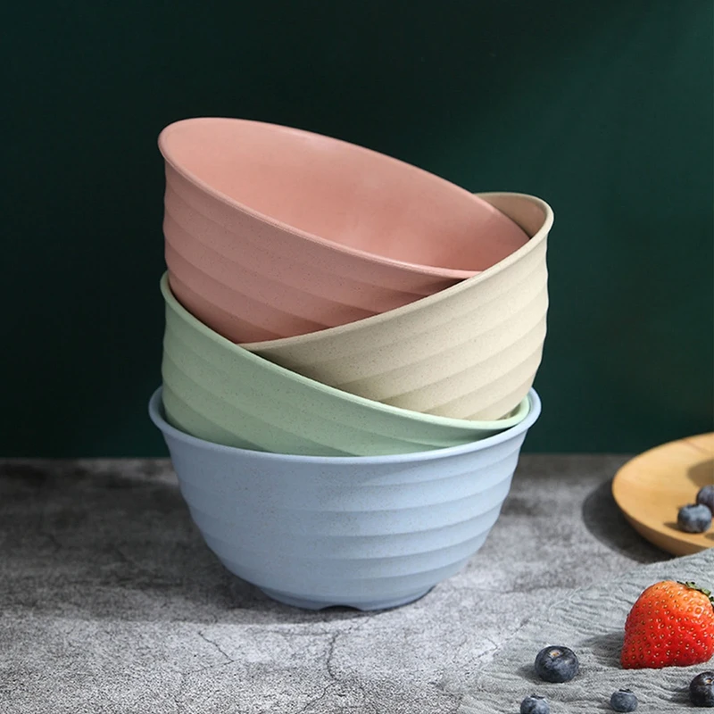 4Pcs Wheat Straw Bowls Unbreakable Cereal Bowls Wheat Straw Fiber Bowl Set for Children Rice Soup Bowls
4Pcs Wheat Straw Bowls Unbreakable Cereal Bowls Wheat Straw Fiber Bowl Set for Children Rice Soup Bowls