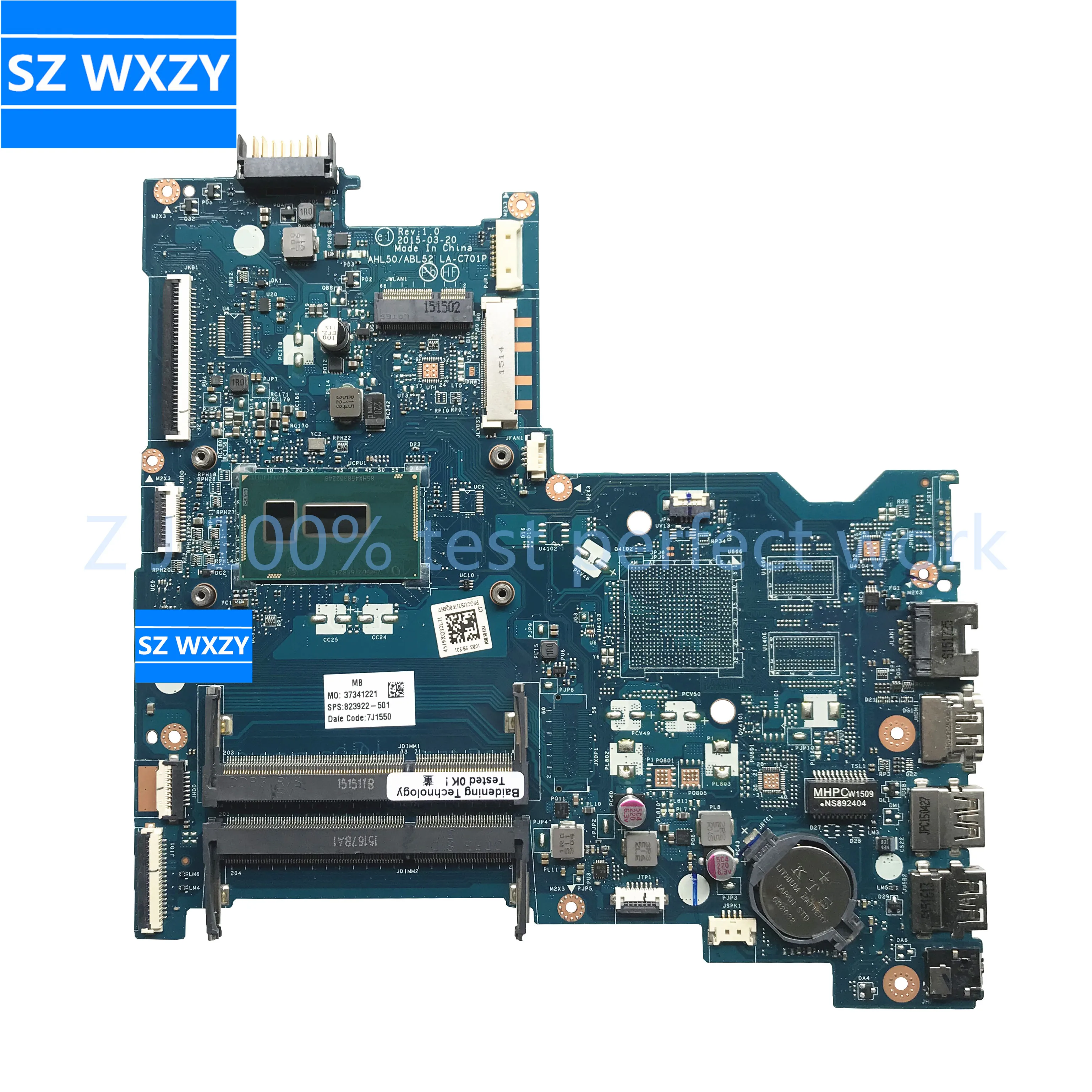 Материнская плата для ноутбука HP 15-AC серии 823922-501 823922-001 AHL50/ABL52 фотоэлементов с