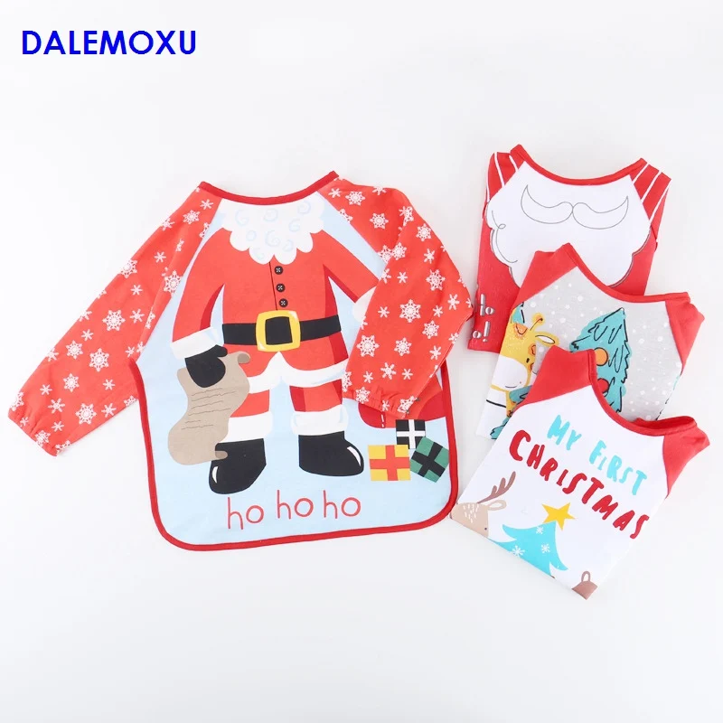 Christmas Baby Bibs Waterproof Full Sleeve Cartoon Animals Kids' Things Cotton Burp Cloth Feeding Bib with Child Apron Smock
Christmas Baby Bibs Waterproof Full Sleeve Cartoon Animals Kids' Things Cotton Burp Cloth Feeding Bib with Child Apron Smock