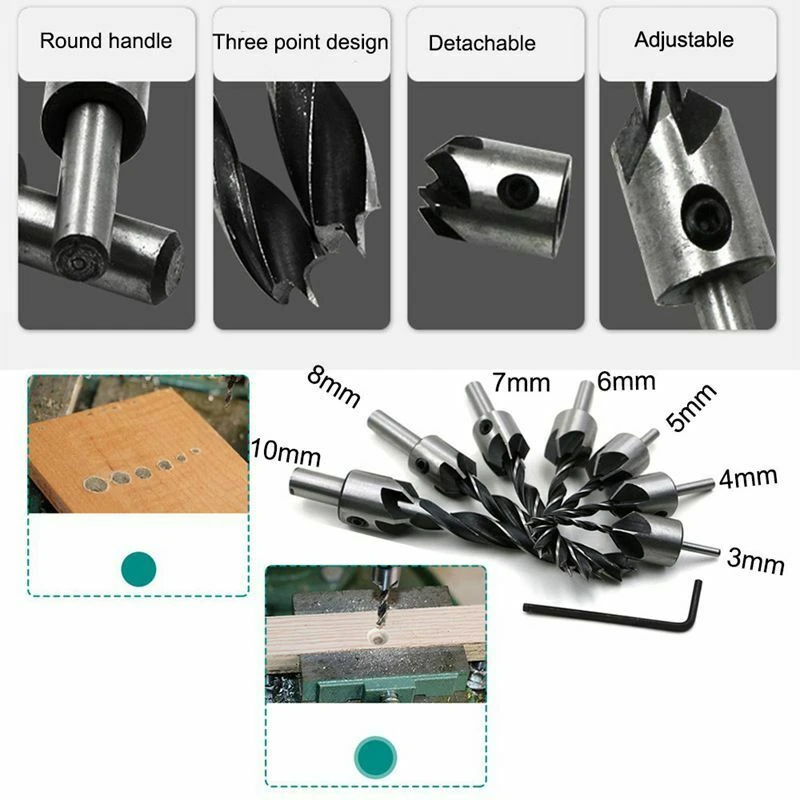 23pcs Chamfering Countersink Center Punch Drill Bit Woodworking Hex Shank HSS Flute Countersink 90 Degree Center Punch Tool Sets
23pcs Chamfering Countersink Center Punch Drill Bit Woodworking Hex Shank HSS Flute Countersink 90 Degree Center Punch Tool Sets