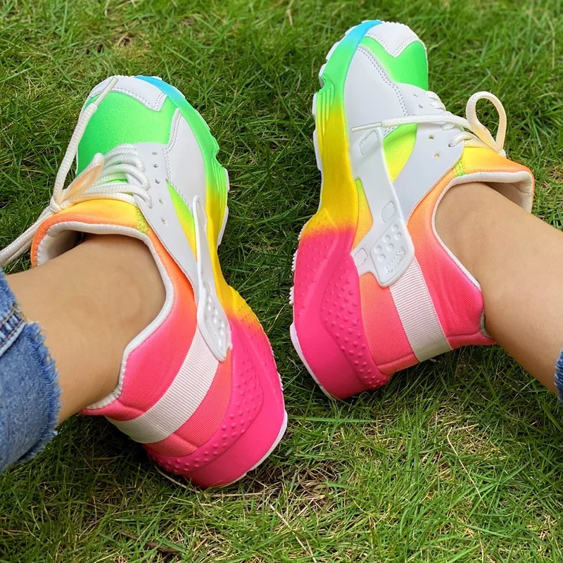 Runing 2021 new Casual Flat Shoes Woman Brand Design mixed-color Platform Sneakers Women Ins Hot Luxury Colorful Sneakers
Runing 2021 new Casual Flat Shoes Woman Brand Design mixed-color Platform Sneakers Women Ins Hot Luxury Colorful Sneakers