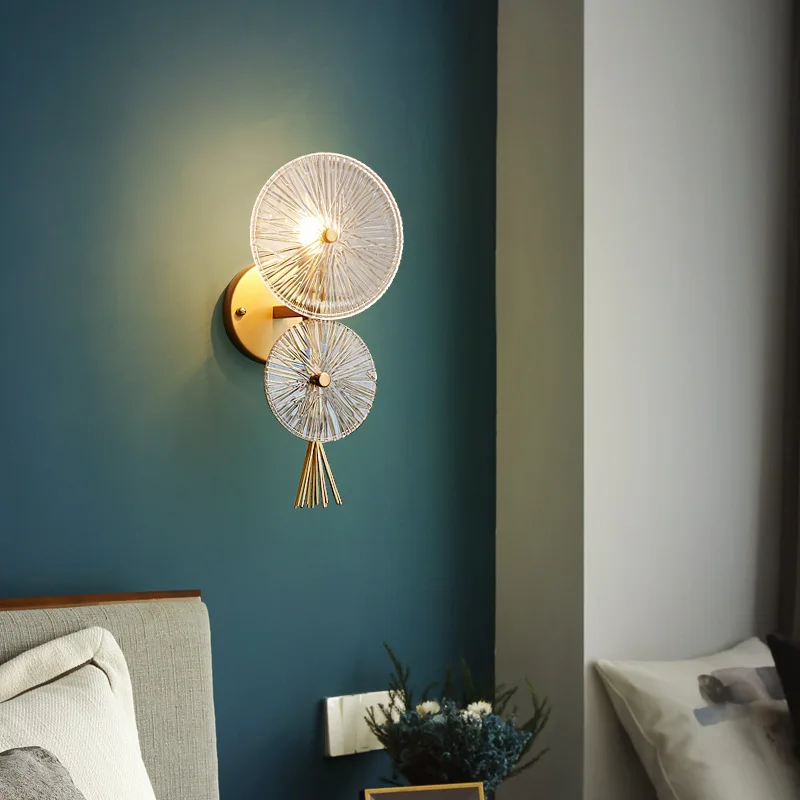 

Современная хрустальная настенная лампа в стиле пост-модерн, Креативный светодиодный светильник для спальни, гостиной, лестницы, коридора, ...