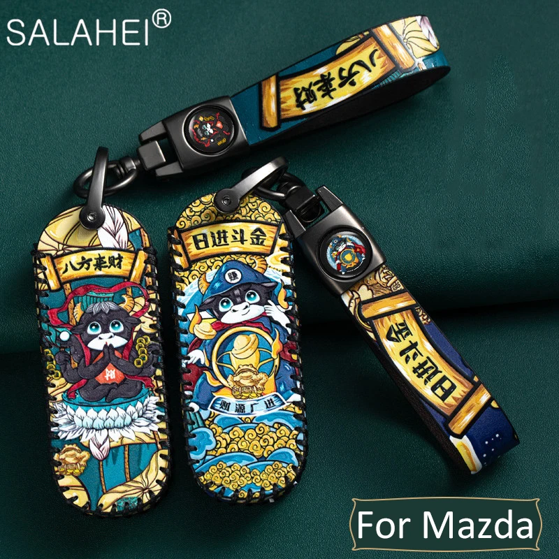 Leather Car Key Case Cover For Mazda 2 Mazda 3 Mazda 5 Mazda 6 CX-3 CX-4 CX-5 CX-7 CX-9 Atenza Axela MX5 2015 2016 2017 2018-19
Leather Car Key Case Cover For Mazda 2 Mazda 3 Mazda 5 Mazda 6 CX-3 CX-4 CX-5 CX-7 CX-9 Atenza Axela MX5 2015 2016 2017 2018-19